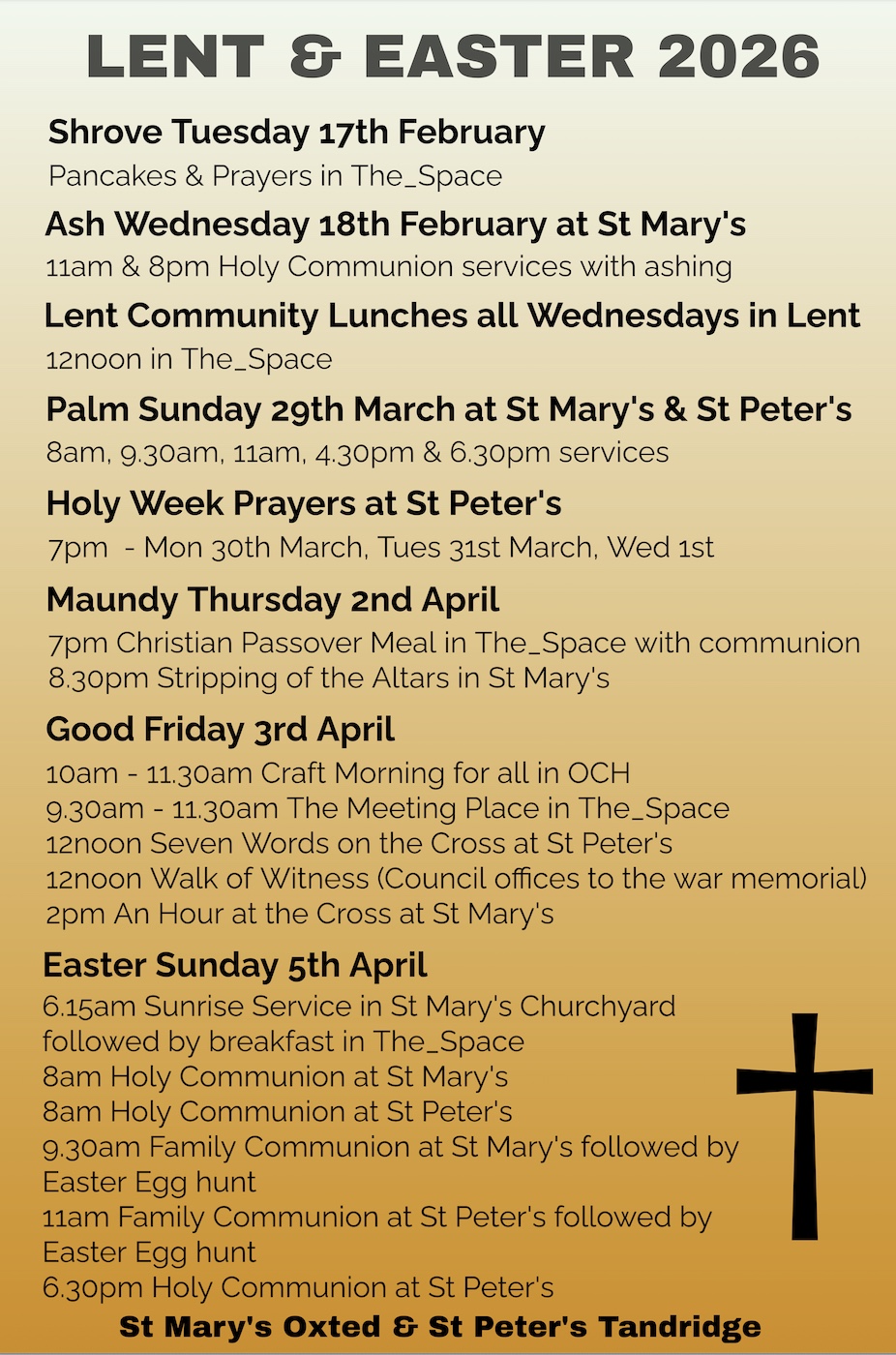 Lent & Easter 2026 poster phot