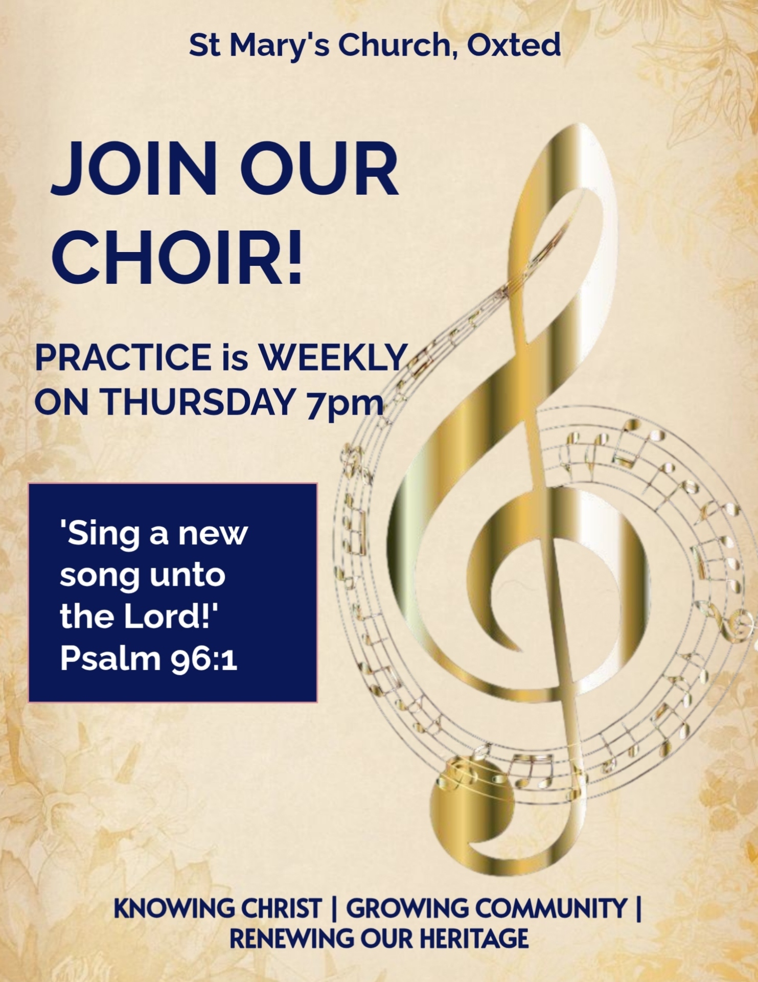 Join our choir poster